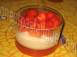 verrine mousse chocolat blanc fraises
