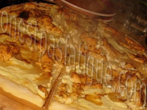 tarte flambee poulet moutarde